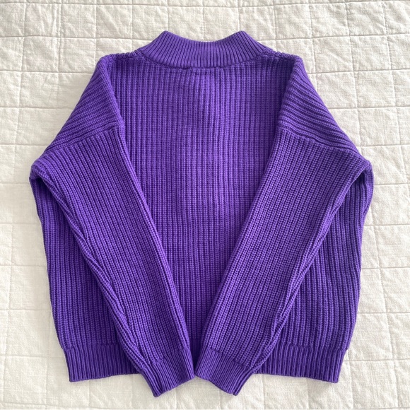 Sezane Lucas Jumper in Ultra Violet Purple - Picture 5 of 11